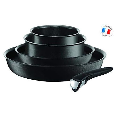 테팔 Tefal L6549102 Performance Pfannen- und Topf-Set 5-teilig, antihaftversiegelt, induktionsgeeignet, Starterset, schwarz