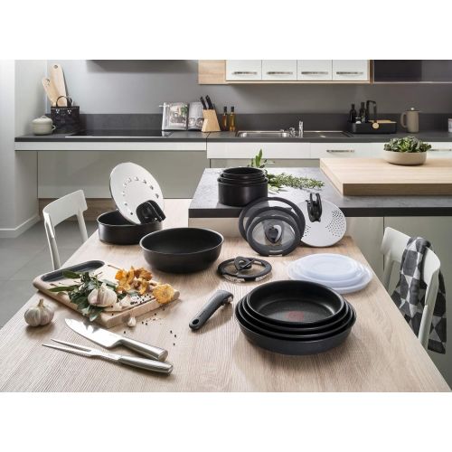 테팔 Tefal L6549102 Performance Pfannen- und Topf-Set 5-teilig, antihaftversiegelt, induktionsgeeignet, Starterset, schwarz