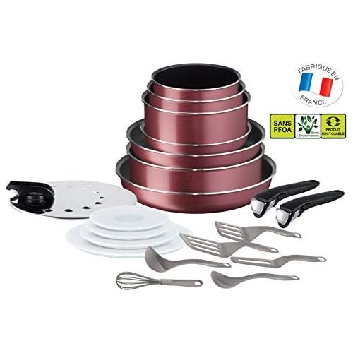 테팔 Tefal l2289002Ingenio Essential Set, 20-teilig alle Herde ausser Induktion, rot