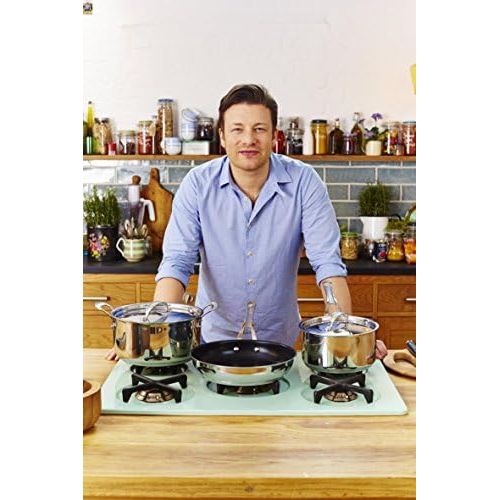 테팔 Tefal H80302 Jamie Oliver Premium Inox Induction Wave Pfanne (20 cm, antihaftbeschichtet) edelstahl