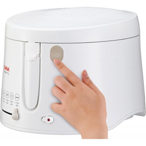 테팔 Tefal Maxi Fry FF1000 Fritteuse (1900 Watt, regelbare Temperatur, warmeisoliert, 1 kg Fassungsvermoegen) weiss