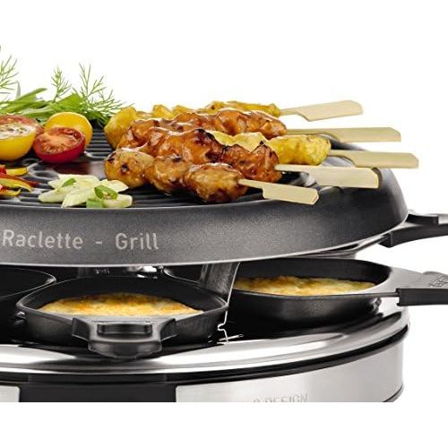 테팔 Tefal RE127812 Raclette-Grill, Edelstahl