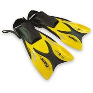 Marke: U.S. Divers Aqua Lung Sport Schwimmflossen/Schnorchelflossen Flame Junior fuer Kinder, Small/Medium gelb