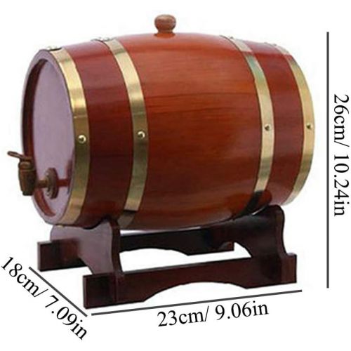  Marke: Zljaa Zljaa Hoelzernes Fass Dispenser, Eiche Weinfass Decanter fuer Serving Tabelle Heim, Display & Storage Spirituosen, Likoere, Whiskey 3 Liter,3L/Chocolate