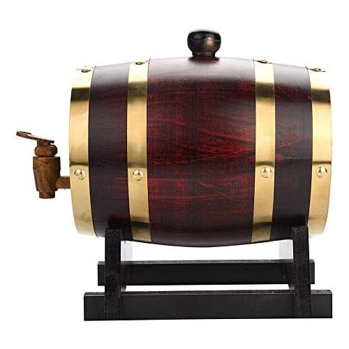  Marke: Zljaa Zljaa Weinspender, Whiskyfass, Weinfass, Holzfass fuer Whisky Oder Wein, Eiche, Inklusive Eichenfass, Eichenstander, Eichenkorken, Eichenholzhahn,15L