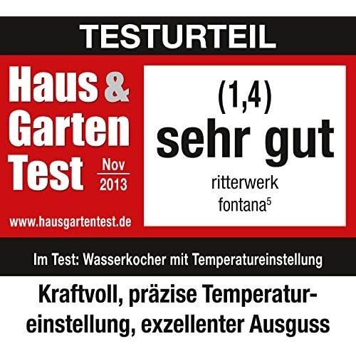  Marke: ritter ritter Wasserkocher fontana 5, rot, mit Temperatureinstellung, made in Germany