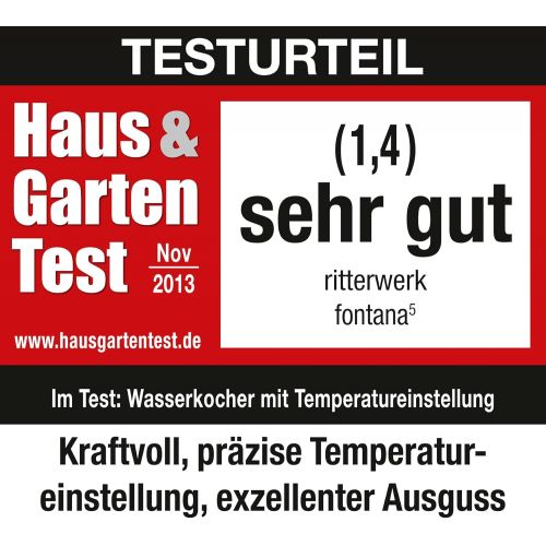  Marke: ritter ritter Wasserkocher fontana 5, rot, mit Temperatureinstellung, made in Germany