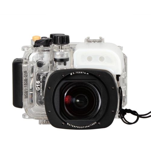  Market&YCY 40 m  130 ft Water Resistant Housing Diving Hard Protective Case, for Canon G16 with 18-55 mm Lens