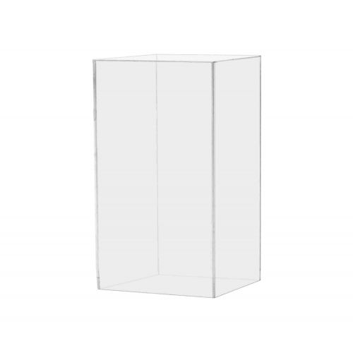  Marketing Holders Cube Pedestal Art Sculpture Stand Figurine Art Display Open Bottom 5 Sided White 12w x 12d x 24h Qty 1