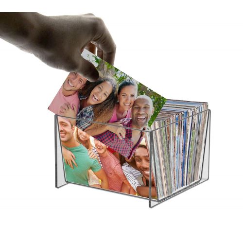  Marketing Holders Photo Art Bins Holds 5 x 7 Prints Browse Bins Durable Floor or Counter Clear Showcase Pictures Painting Prints