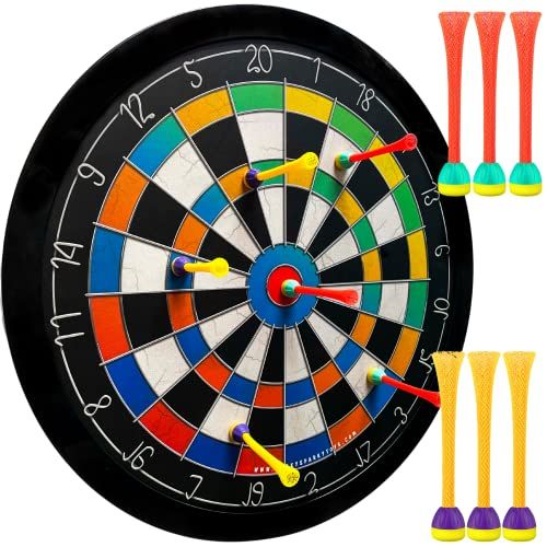  Marky Sparky Doinkit Darts Kid-Safe Indoor Magnetic Dart Board - Easy to Hang, Fun to Play, No Holes in Walls, Includes Board and 6 Unique Magnetic Darts