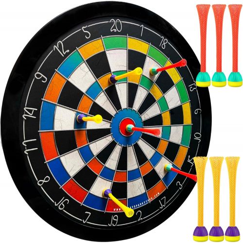  Marky Sparky Doinkit Darts Kid-Safe Indoor Magnetic Dart Board - Easy to Hang, Fun to Play, No Holes in Walls, Includes Board and 6 Unique Magnetic Darts