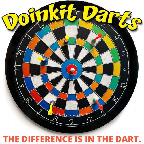  Marky Sparky Doinkit Darts Kid-Safe Indoor Magnetic Dart Board - Easy to Hang, Fun to Play, No Holes in Walls, Includes Board and 6 Unique Magnetic Darts