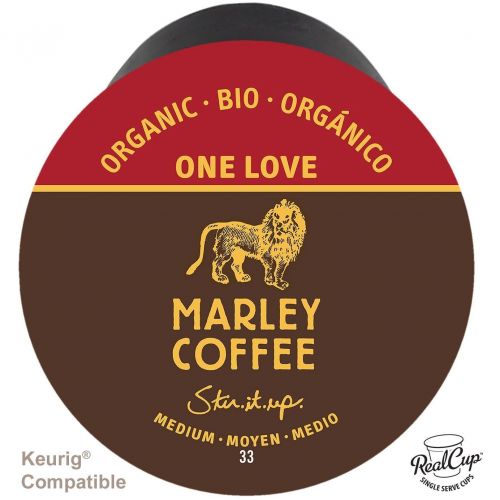  Marley Coffee One Love Medium Organic K-Cup Portion Pack for Keurig Brewers by Marley Coffee