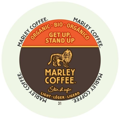  Marley Coffee Get Up Stand Up Light Organic, RealCups for Keurig Brewers 96 Count