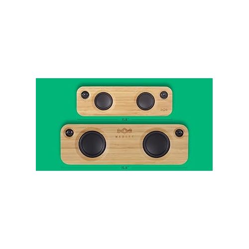  House of Marley - Get Together Bluetooth Portable Bluetooth Speaker and Audio System - 3.5 Woofer & 1 Tweeters, 30m Wireless Range, 8 Hour Playtime, Sustainably Crafted, Signature Black