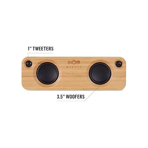  House of Marley - Get Together Bluetooth Portable Bluetooth Speaker and Audio System - 3.5 Woofer & 1 Tweeters, 30m Wireless Range, 8 Hour Playtime, Sustainably Crafted, Signature Black