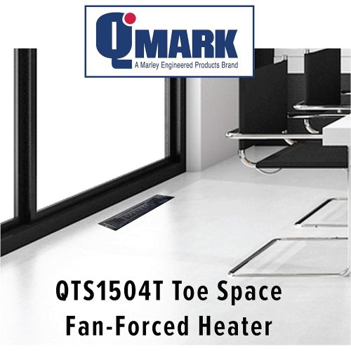  Marley Qmark QTS1504T Toe Kick Heater for Basements, Bathrooms, Offices, and Tight Spaces, 1500 Watt, 240 Volt, Black