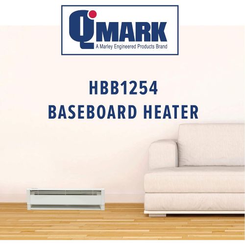  Marley HBB1254 Liquid Filled Electric Hydronic Baseboard Heater, Navajo White