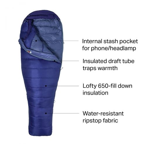 마모트 Marmot Ouray Sleeping Bag: 0F Down - Womens