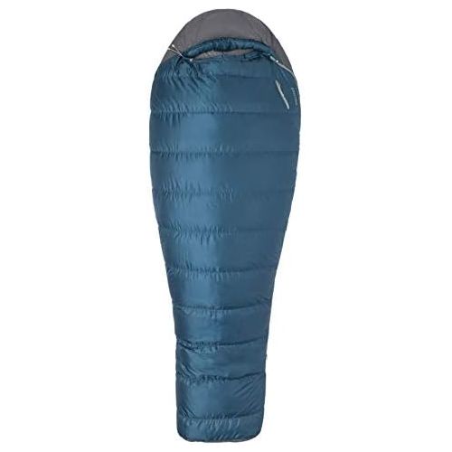 마모트 Marmot Ironwood 20 Mummy Lightweight Sleeping Bag, 20-Degree Rating, Denim/Steel Onyx