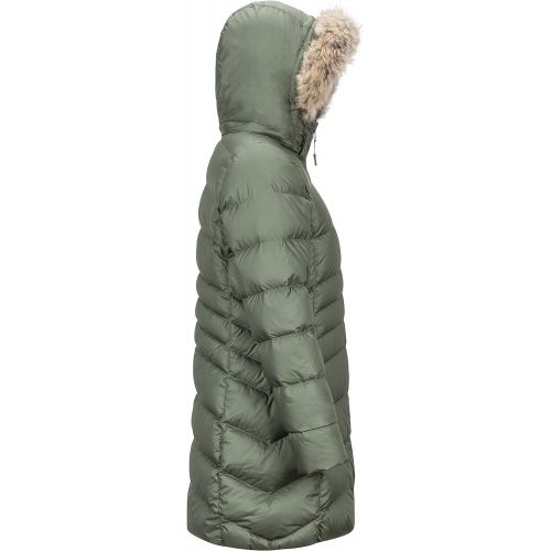 마모트 Marmot Womens Long, Down Filled Montreal Coat w/ Removable Fur Hood