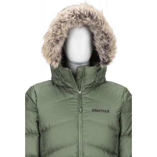 마모트 Marmot Womens Long, Down Filled Montreal Coat w/ Removable Fur Hood