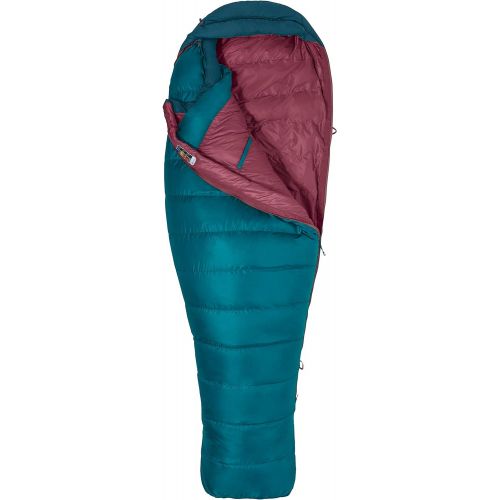 마모트 Marmot Teton Sleeping Bag: 15F Down - Womens Late Night/Vintage Navy, Reg/Left Zip