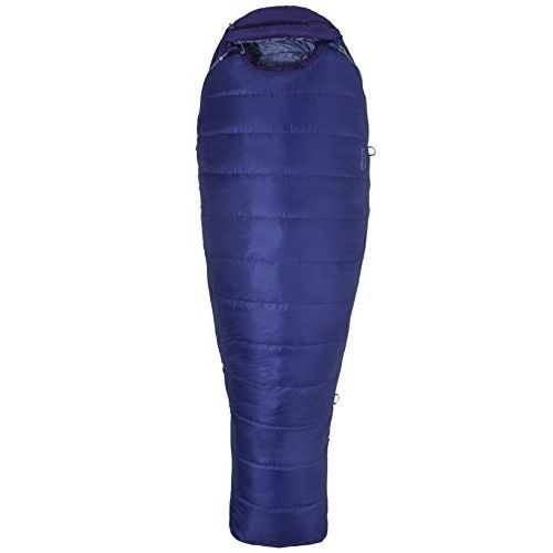 마모트 MARMOT Ouray Sleeping Bag: 0F Down - Womens Electric Purple/Royal Grape, Long/Left Zip