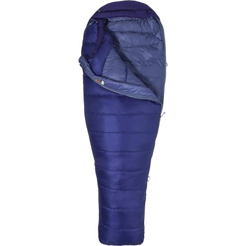 마모트 MARMOT Ouray Sleeping Bag: 0F Down - Womens Electric Purple/Royal Grape, Long/Left Zip