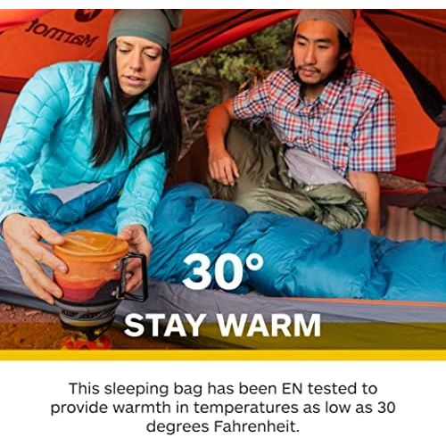 마모트 Marmot Lozen 30 Long Womens Lightweight Sleeping Bag, 30-Degree Rating, Late Night/Steel Onyx