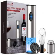 [아마존베스트]Marofin Electric Wine Opener ,Automatic Wine Bottle Corkscrew Opener Contain Foil Cutter, Wine Aerator Pourer and Stainless Steel Vacuum Stopper for Wine Lover 4-Piece Gift Set