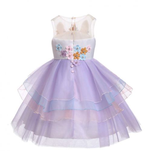 Marosoniy Baby Girls Unicorn Costume Dress Pageant Princess Party Dress Flower Evening Gowns Tutu Dress
