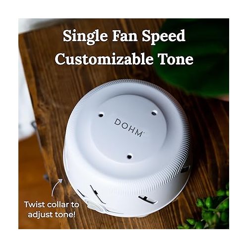  Yogasleep Dohm UNO White Noise Sound Machine (White) With Real Fan Inside for Non-Looping White Noise, For Travel, Office Privacy, Meditation, Sleep Aid For Adults & Baby, Registry Gift