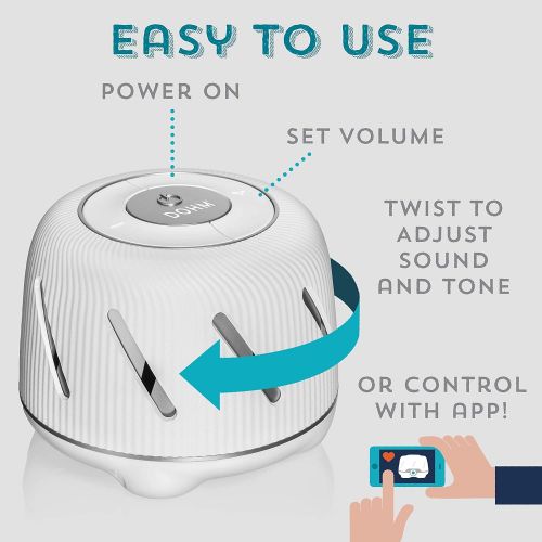  Marpac Dohm Connect (White) | White Noise Machine w/ App-Based Controls | Soothing Sounds from a Real Fan | Sleep Timer & Volume Control | Sleep Therapy, Office Privacy, Travel | F