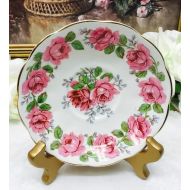 /MarquisTreasures Queen Anne Lady Alexander Rose orphan saucer.