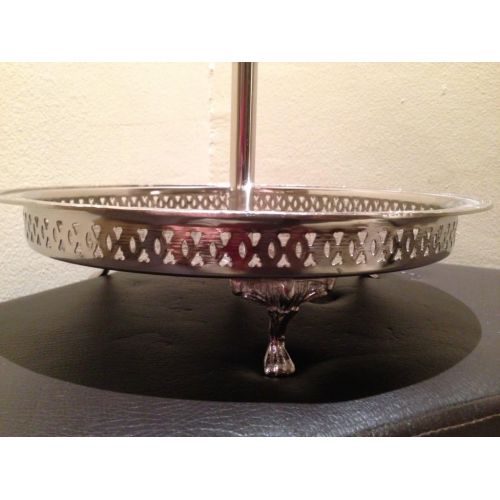  Marrackech Decor Authentic Handmade Moroccan 3 Tier Silver Plated Brass Hand hammered Cookies Tray Cake Stand Modern Design