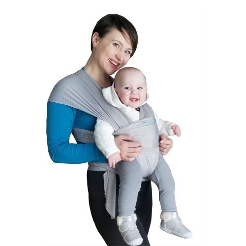  Mars & Stars baby The Breezy Wrap | Quick-Dry Cotton-mesh Baby Carrier | Cool, Breezy, Sweat-Free Baby-Wearing Adventures | Strong and Sturdy but Light and Minimal  5-35lbs | Supports Charity | (Si