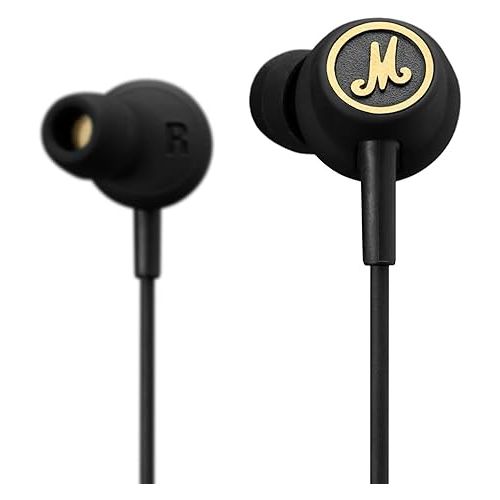 마샬 Marshall Mode EQ Wired in-Ear Headphones - Black and Brass