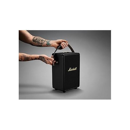 마샬 Marshall Tufton Portable Bluetooth Speaker, Black & Brass