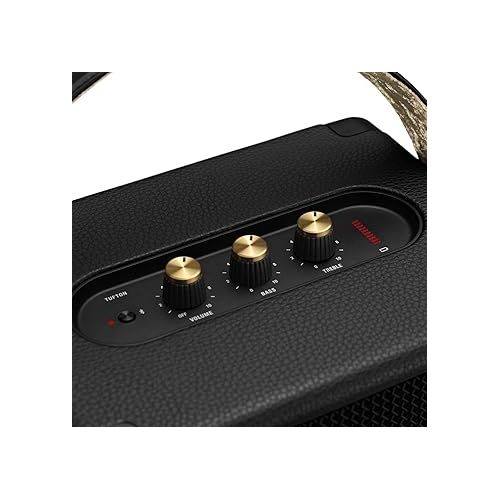 마샬 Marshall Tufton Portable Bluetooth Speaker, Black & Brass