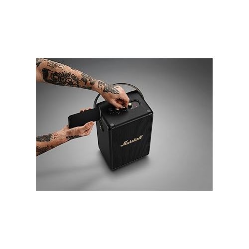 마샬 Marshall Tufton Portable Bluetooth Speaker, Black & Brass