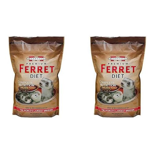 마샬 Marshall Premium Ferret Diet Food, 4 Pound, 2 Pack