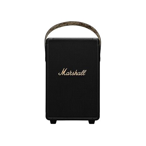 마샬 Marshall Tufton Portable Bluetooth Speaker, Black & Brass & Motif True Wireless Noise Canceling Headphones, Black