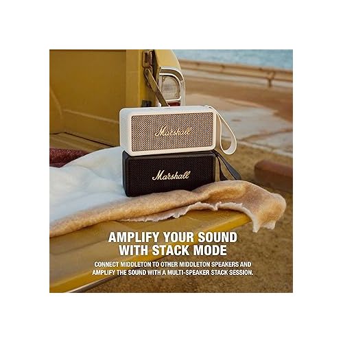 마샬 Marshall Middleton Portable Bluetooth Speaker, Cream