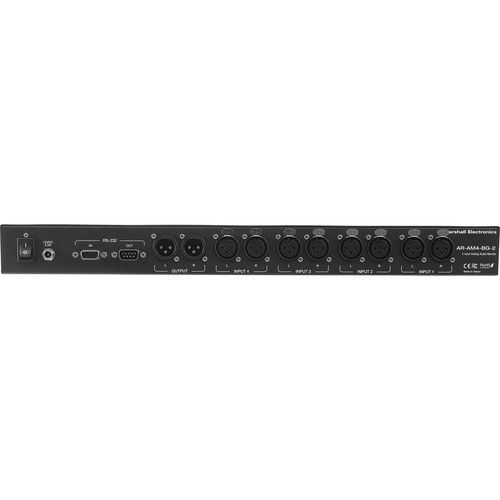 마샬 Marshall Electronics AR-AM4-BG-2 Rackmount Multichannel Analog Audio Monitor System (1 RU)