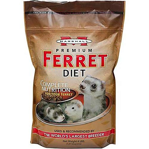 마샬 Marshall Premium Ferret Diet Food, 4 Pound, 2 Pack