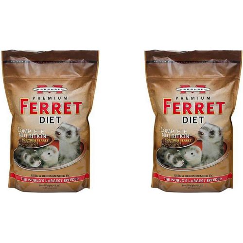 마샬 Marshall Premium Ferret Diet Food, 4 Pound, 2 Pack