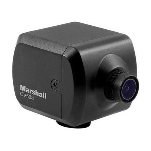 마샬 Marshall Electronics CV503 Full HD Miniature Camera with M12 Mount and Interchangeable 3.6mm Lens (72 AOV), 1920x1080p at 60 fps, 3G/HD-SDI Output