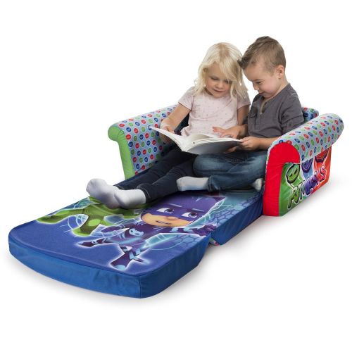  Marshmallow Furniture - Childrens 2 in 1 Flip Open Foam Sofa, PJ Masks Flip Open Sofa